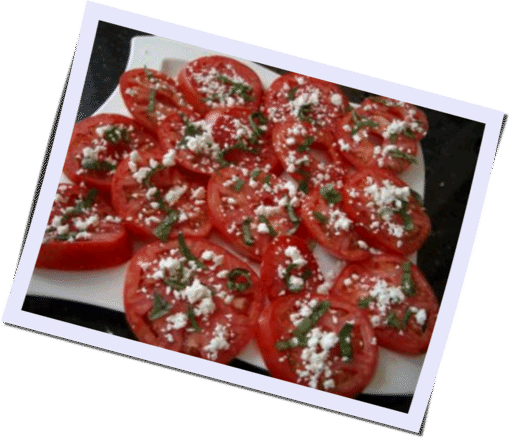 Tomatoes with Feta Cheese and Basil